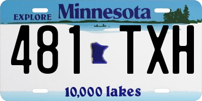 MN license plate 481TXH