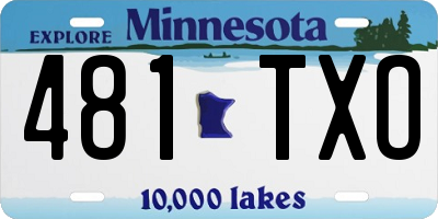 MN license plate 481TXO