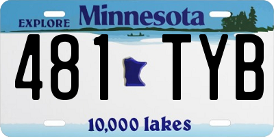 MN license plate 481TYB