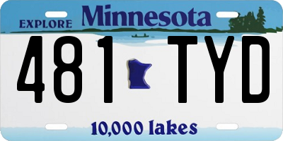 MN license plate 481TYD