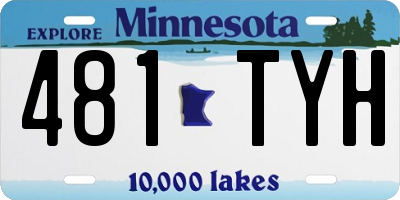 MN license plate 481TYH