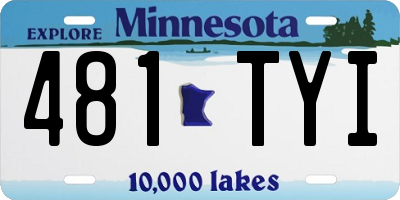 MN license plate 481TYI