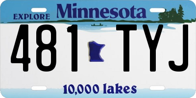 MN license plate 481TYJ