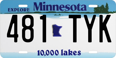 MN license plate 481TYK