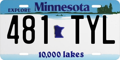 MN license plate 481TYL