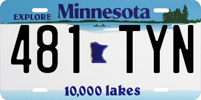 MN license plate 481TYN