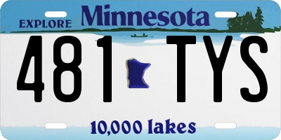 MN license plate 481TYS