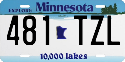 MN license plate 481TZL