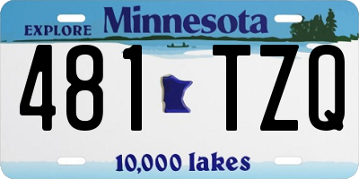 MN license plate 481TZQ