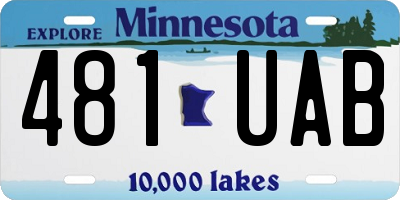 MN license plate 481UAB