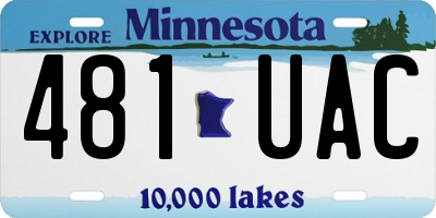 MN license plate 481UAC