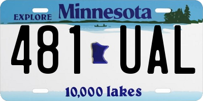 MN license plate 481UAL