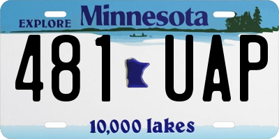 MN license plate 481UAP