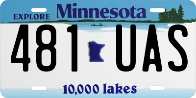 MN license plate 481UAS