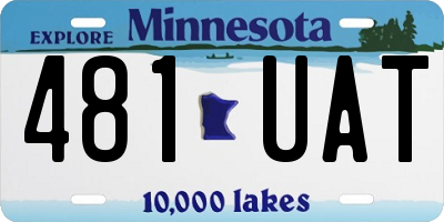 MN license plate 481UAT