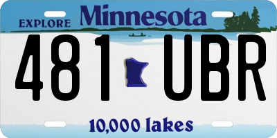 MN license plate 481UBR