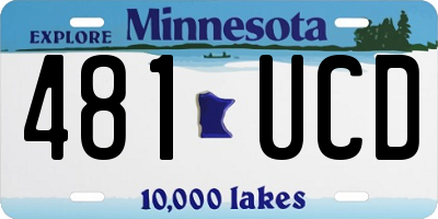 MN license plate 481UCD