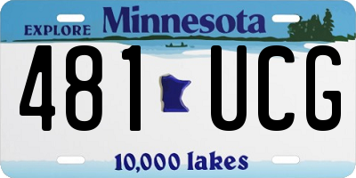 MN license plate 481UCG