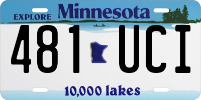MN license plate 481UCI