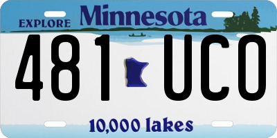 MN license plate 481UCO