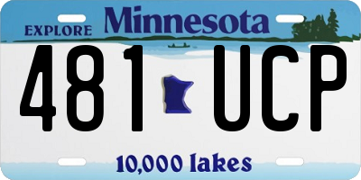 MN license plate 481UCP