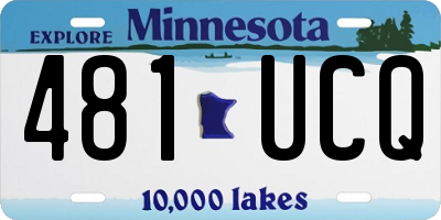 MN license plate 481UCQ