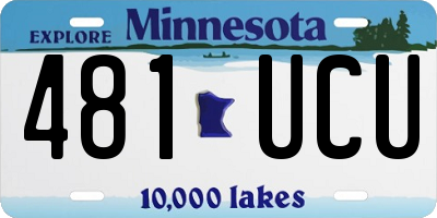 MN license plate 481UCU