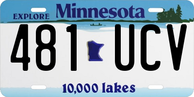 MN license plate 481UCV