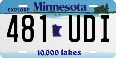 MN license plate 481UDI