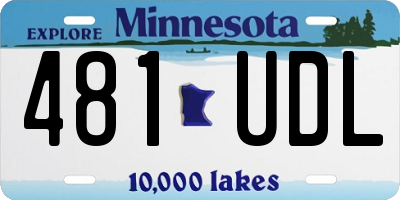 MN license plate 481UDL