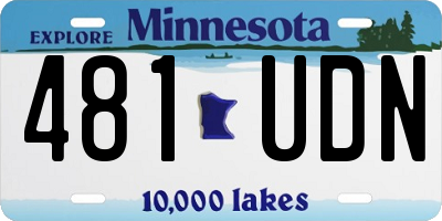 MN license plate 481UDN