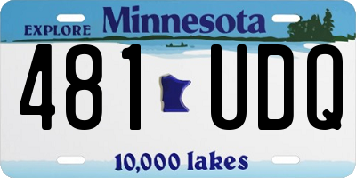 MN license plate 481UDQ