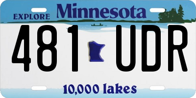 MN license plate 481UDR