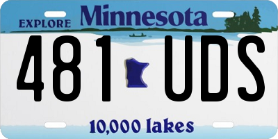 MN license plate 481UDS