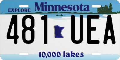 MN license plate 481UEA