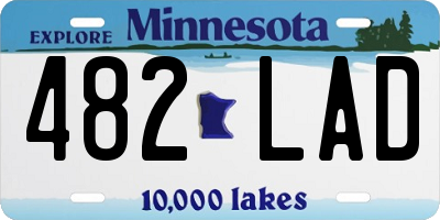 MN license plate 482LAD