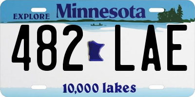 MN license plate 482LAE