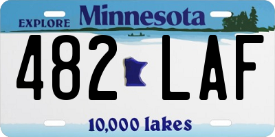 MN license plate 482LAF