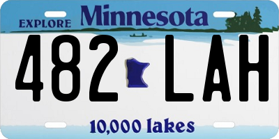 MN license plate 482LAH