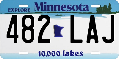 MN license plate 482LAJ