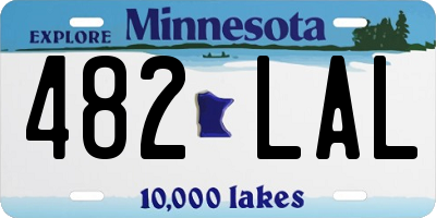 MN license plate 482LAL