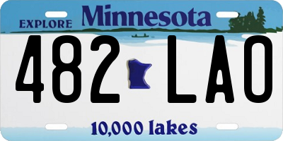MN license plate 482LAO
