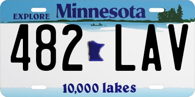 MN license plate 482LAV