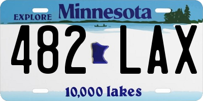 MN license plate 482LAX
