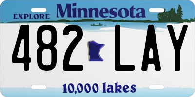 MN license plate 482LAY