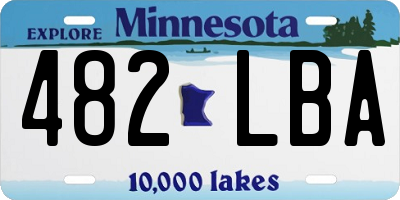 MN license plate 482LBA