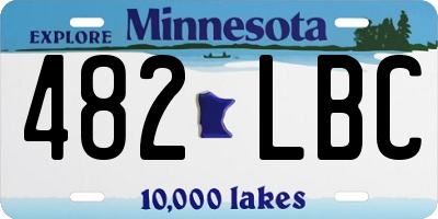 MN license plate 482LBC