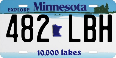MN license plate 482LBH