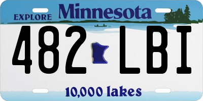 MN license plate 482LBI