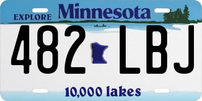 MN license plate 482LBJ